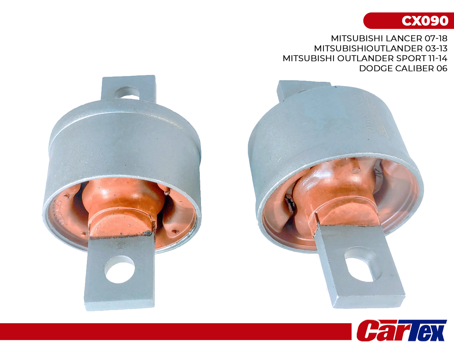 (2) PCS Premiun Trailing Arm Bushing CARTEX For: Mitsubishi Lancer 08-17, Outlander 03-20. 4120A125