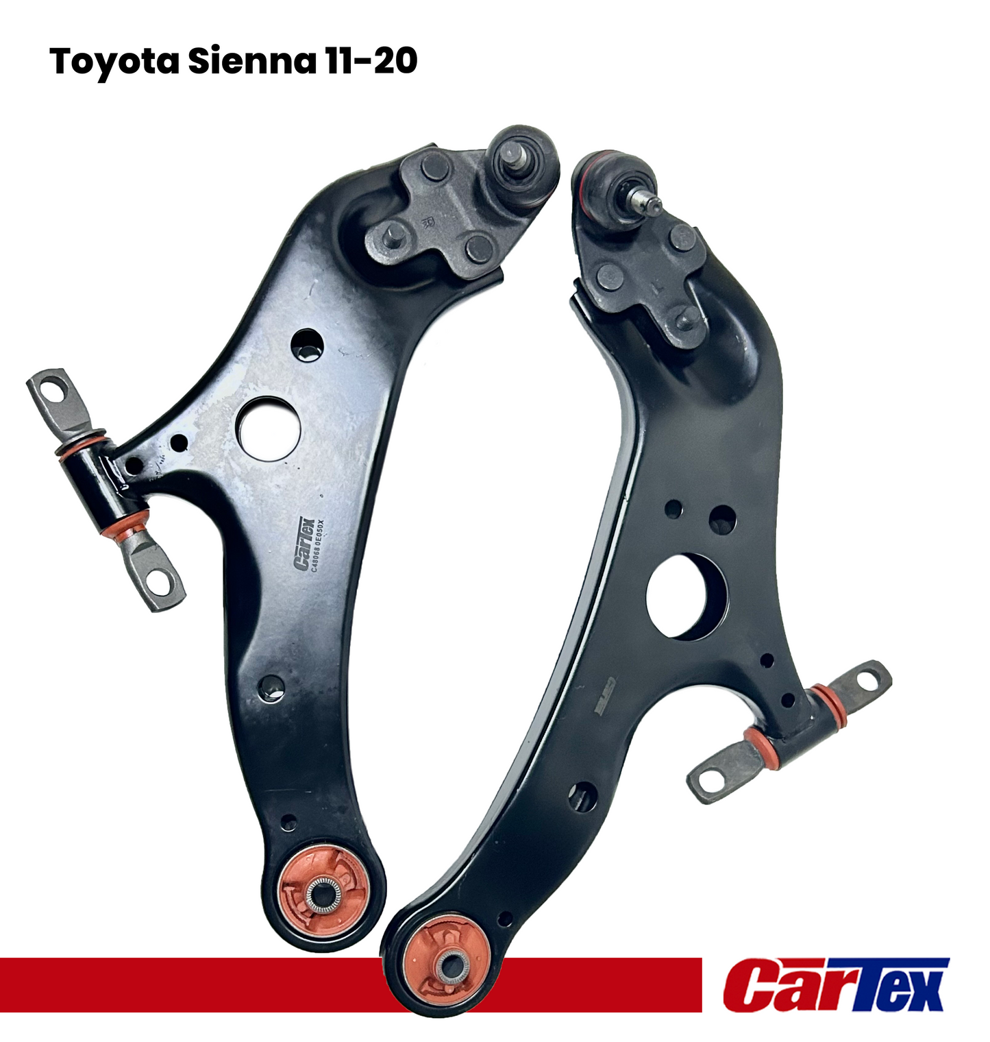 (2) Premiun Control Arm CARTEX For Toyota Sienna 11-19 With Ball Joints Grasable