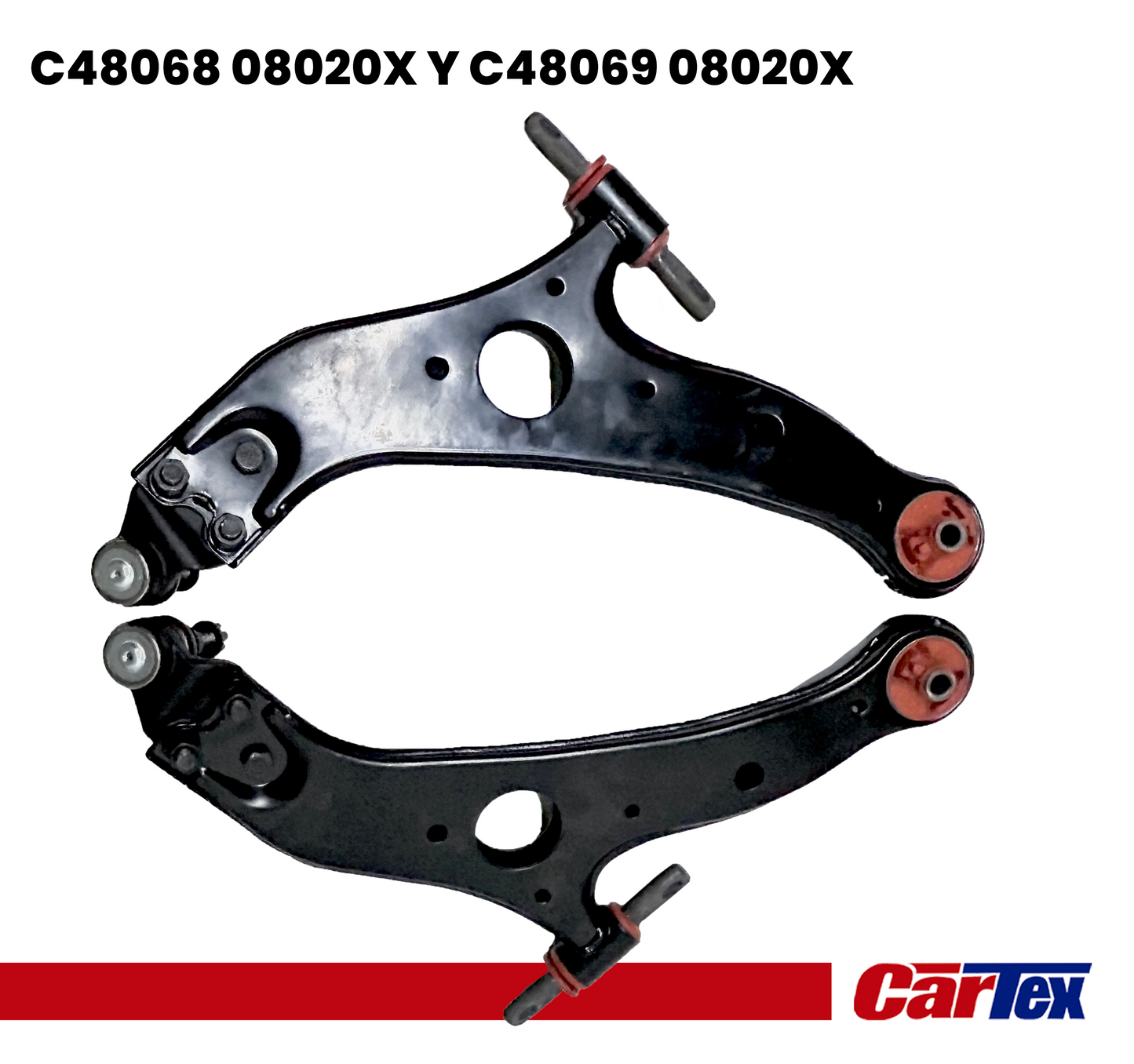 (2) Premiun Control Arm CARTEX For: Toyota Sienna 04-10 Whit Ball Joints Grasable