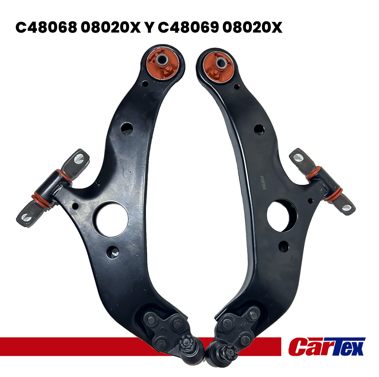 (2) Premiun Control Arm CARTEX For: Toyota Sienna 04-10 Whit Ball Joints Grasable