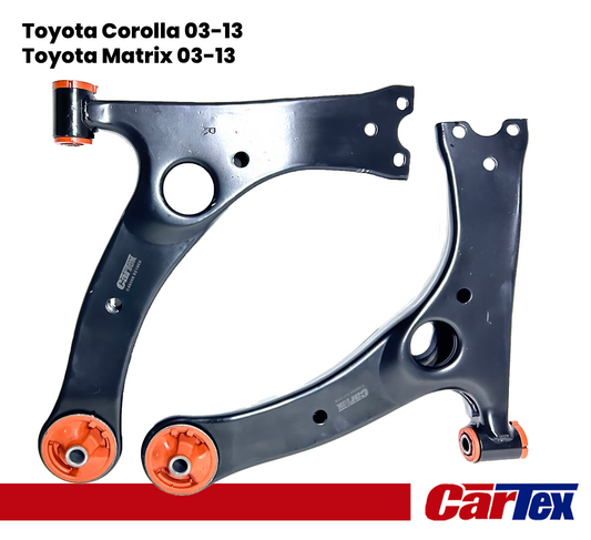 (2) Premiun Control Arm CARTEX For Toyota Corolla 03-13, Matrix 03-13, Pontiac Vibe 03-10