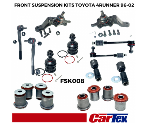 Full suspension kits Toyota 4Runner 96-02. (2) EV433. (1) ES3547. (1) ES3548. (2) K90681. (4)K200119. (4)K200077 (2) K90255 (1)  K90262. (1)K90263