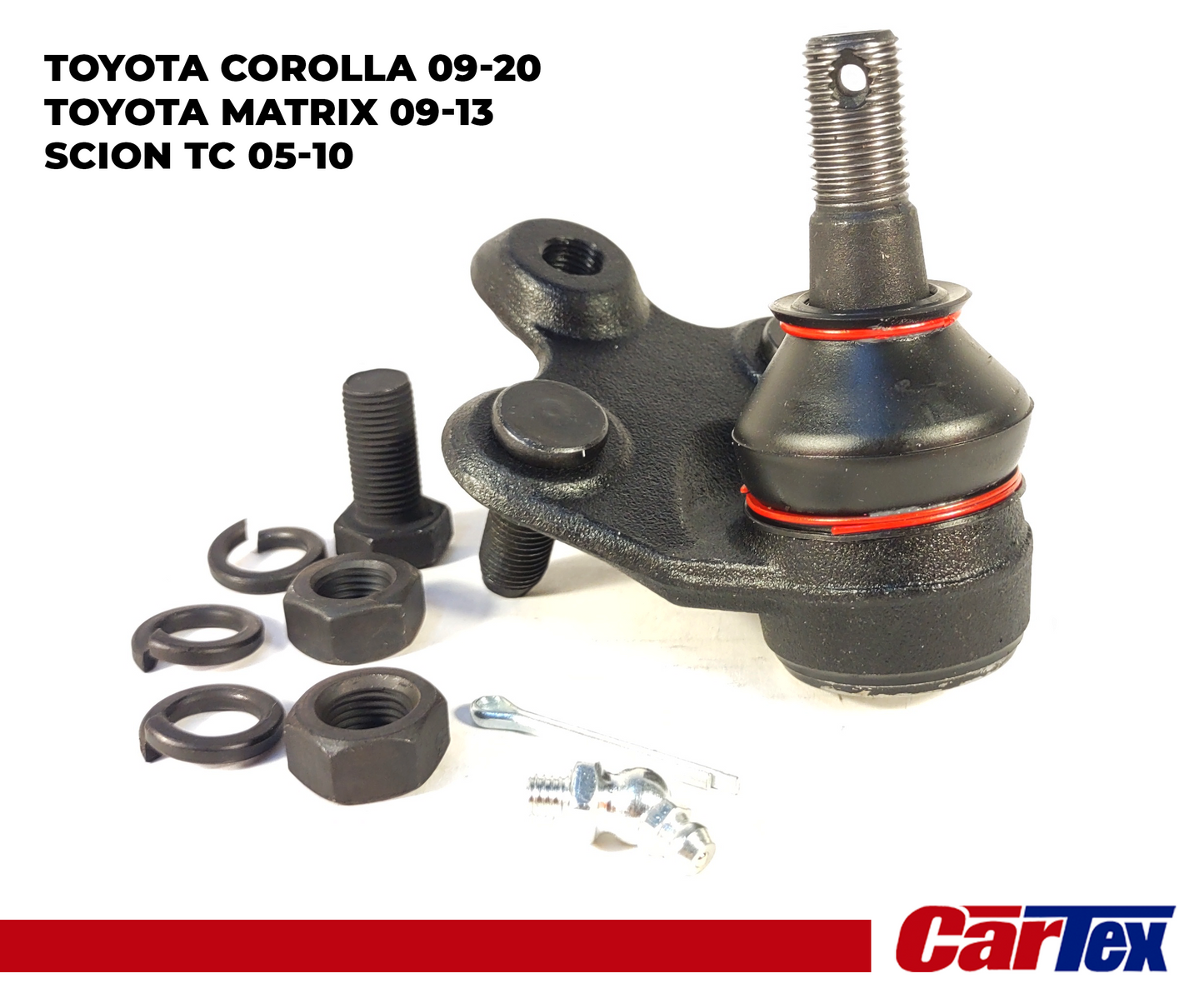 (2) Premin Balljoint Lower CARTEX for: Toyoya Corolla 09-19, Scion TC 05-10, Toyota Matrix 03-04, Pontiac Vibe 03-10