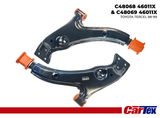 (2) Premiun Control Arm CARTEX For Toyota Tercel, Paseo 98-99