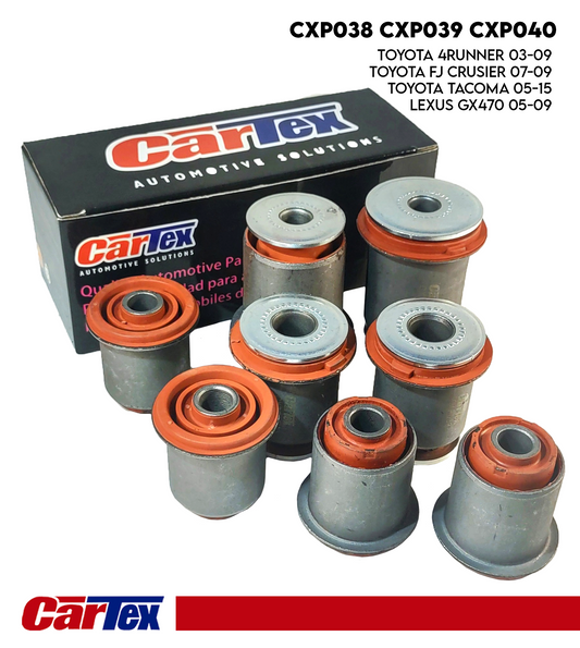 (8) Pcs Premiun Control Arm Bushing CARTEX For: Toyota  4runner 03-09, Tacoma 05-15, Fj Crusier 07-09, Lexus GX470 03-09