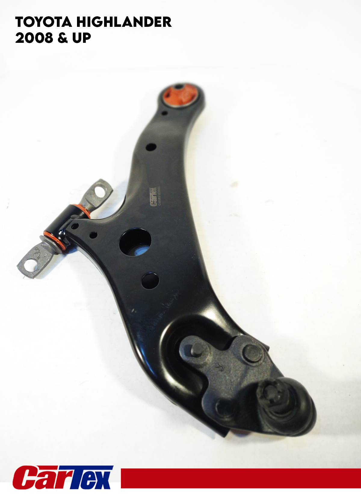 (2) Premiun Control Arm CARTEX For: Toyota Highlander 08-19, Venza 09-15, Lexus RX350 10-19, RX450H 10-19, With Ball Joints Grasable