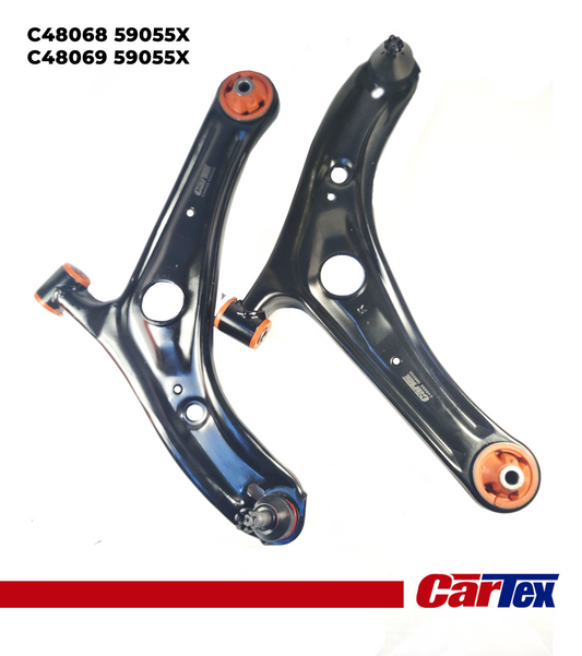 (2) Premiun Control Arm CARTEX For Toyota Echo 00-02 With Ball Joints Greasable